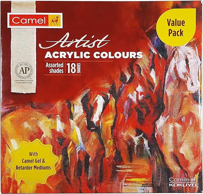 Camel 18 Artists Acrylic Color Box