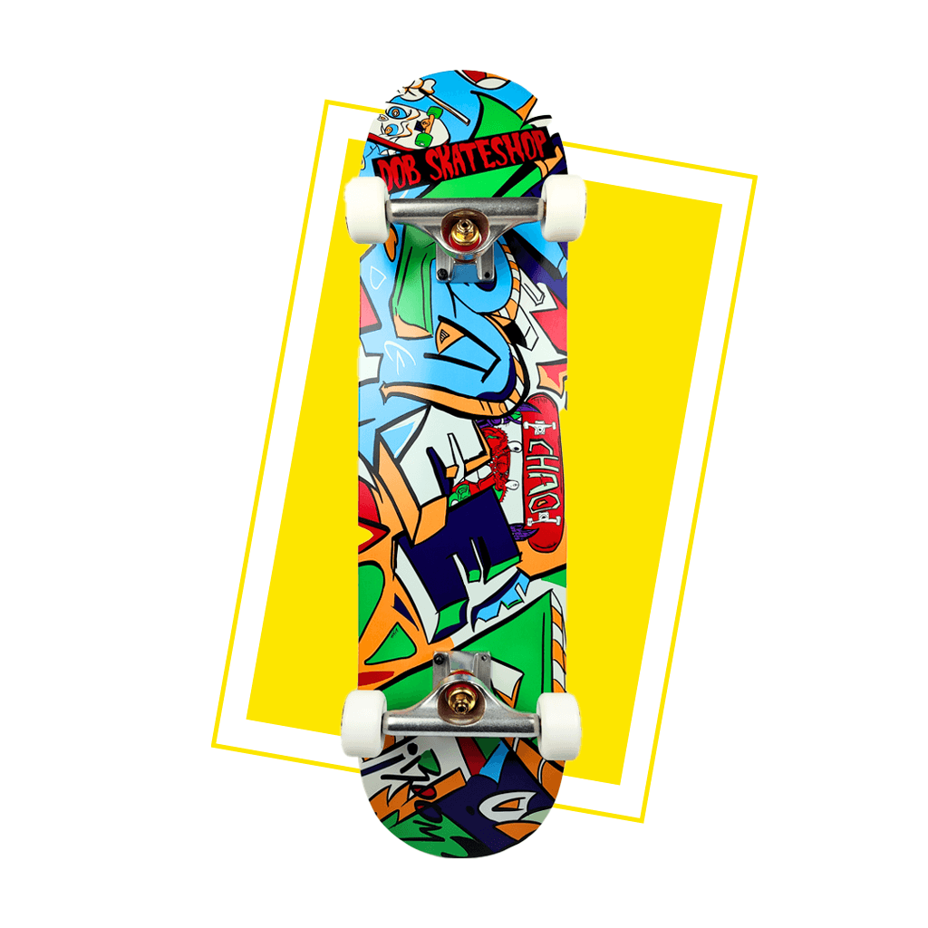 Graffiti Glide North East Maple Complete Skateboard By DOB skateshop