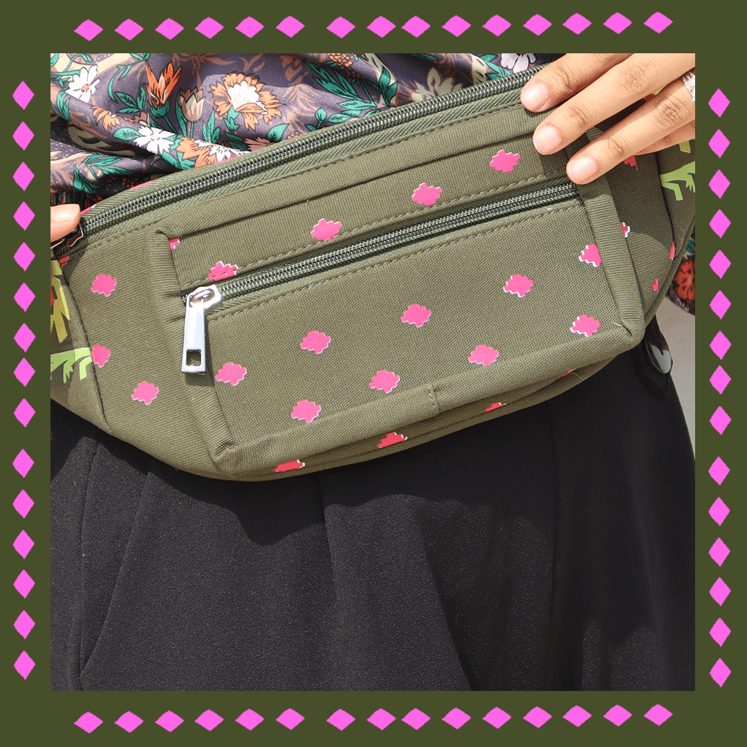 Jamdani Jungle Fanny Pack By Paintink