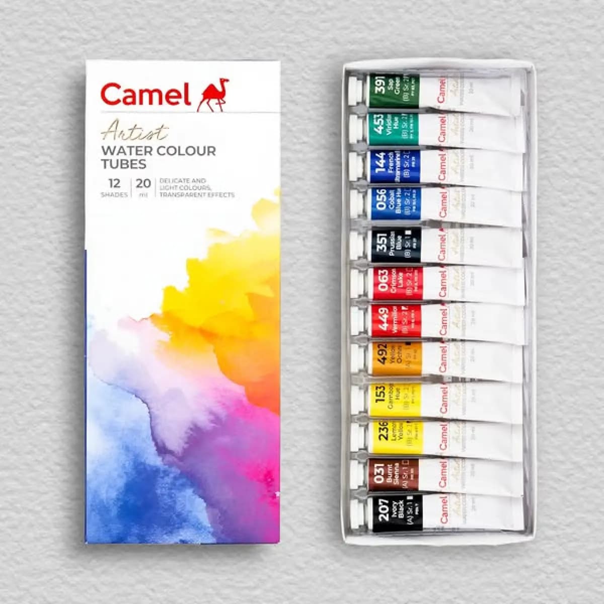 Camel Artist Water Colour Tubes – 12 Shades